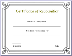 This is an award for showing achievement and excellence in work, in any job assigned or in any professional expertise. Free Printable Recognition Certificate Template Vincegray2014