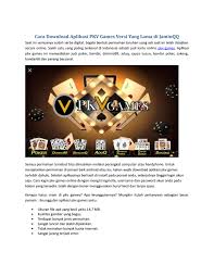Cara Download Aplikasi Pkv Games Versi Lama By Phuc An Issuu