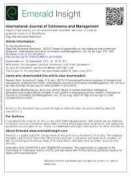 You don't need to be a millionaire to make money through smart investments. Pdf Impact Of Personality On Risk Tolerance And Investment Decisions