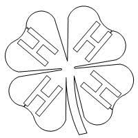 Check out free printable four leaf clover coloring pages. 4 H Clover Coloring Page Iconcreator Info