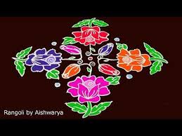 Rangoli Designs With Dots 15x1 Flower Kolam Muggulu Easy Kolam Pongal Rangoli 2019 New Muggu Rangoli Designs With Dots Rangoli Designs New Rangoli Designs