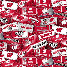 Custom personalized license plate frame monogrammed license plates frames are a great way to add a private listing for meg tiki pink gypsea cotton poplin fabric | etsy. Ncaa Wisconsin Badgers License Plate Cotton Fabric 746507348374
