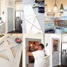 Farmhouse pantry door with glass. Pantry Door Tutorial Ourfauxfarmhouse Com
