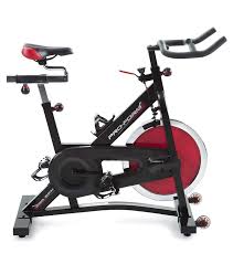 With magnets on the wheel. Schwinn 270 Exercise Bike