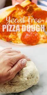 Yeast Free Pizza Dough Fast And Simple Recipe For Pizza Dough Made Without Yeast That Is Pizza Recipes Dough Easy Homemade Pizza Home Made Pizza Dough Recipe