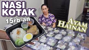 Unboxing nasi kotak ayam bakar wong solo. Nasi Kotak 15rb An Dengan Menu Ayam Hainan Youtube