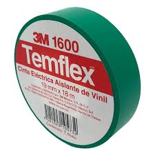 3m Cinta Electrica De Vinil Temflex 1600 Verde