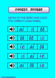 Grade2 english sound words : Vowel Sounds Worksheets And Online Exercises