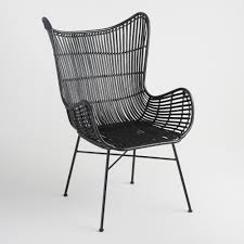 Black Rattan Willis Wingback Chair Metal By World Market Wingbackchair Living Room Decor Furniture Chic Living Room Furniture Living Room Furniture Chairs