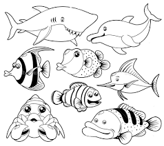 Sea animals featured in these sets incude coral reef fishes, jellyfish, starfish, seahorse, crab, octopus, dolphins, sharks, whales, orca, and sea turtles. Ocean Coloring Pages 100 Pictures Free Printable