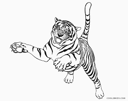 Tiger and lion silhouette collection. Free Printable Tiger Coloring Pages For Kids