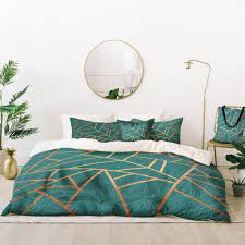 Textiles are the one element to turn your home into a haven of cosy comfort. Copper And Teal Bed In A Bag Elisabeth Fredriksson Teal Bedding Teal And Copper Bedroom Teal Rooms