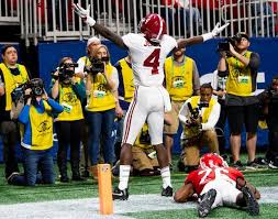 Alabama Wide Receiver Jerry Jeudy 4 Scelebrates After His