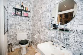 Check out our bathroom wallpaper selection for the very best in unique or custom, handmade pieces from our wallpaper shops. 19 Beautiful Wallpapered Bathrooms