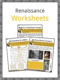 The Renaissance Period Facts Information Worksheets