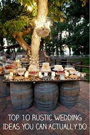 10 Easy Rustic Wedding Diy Ideas Weddingmix Unique Rustic Wedding Outdoor Wedding Decorations Rustic Fall Wedding