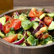 Cucumber Tomato And Avocado Salad Recipe By Tasty Avocado Salad Recipes Tomato Recipes Healthy Recipes