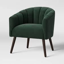 gwynne modern barrel chair with channel seams velvet project 62 target blue accent chairs barrel chair navy blue accent chair