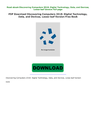 May not be scanned, copied or duplicated, or posted to a publicly accessible. Pdf Discovering Computers 2018 Digital Technology Data By Septiem Flipsnack