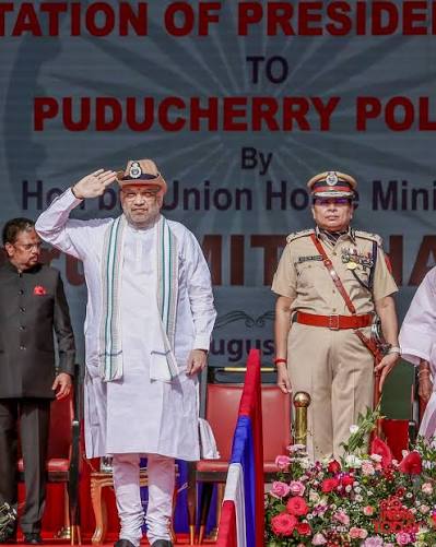 President’s Colours to Puducherry Police