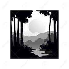 Check spelling or type a new query. Beautiful Nature Landscape With Silhouettes Of Forest Trees Royalty Free Cliparts Vectors And Stock Illustration Image 96059615