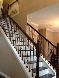 Stair Railings Settling Is Easier Than You Think Home To Z Stair Railing Makeover Wrought Iron Staircase Interior Stair Railing