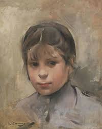 Niña (Portrait Of A Girl) by Ramón Casas