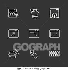 vector stock cart dropbox windows ui layout web user