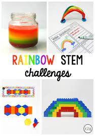 Rainbow Stem Challenges Playdough To Plato Stem Challenges Rainbow Activities Preschool Stem