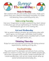 Printable Theme Day Ideas In 2020 Summer Camp Themes Theme Days Theme