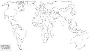 Mapa Del Mundo Para Colorear