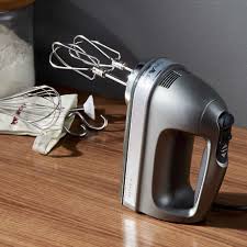 Reach for a hand mixer from kitchenaid. Kitchenaid Silver 9 Speed Contour Hand Mixer Reviews Crate And Barrel Canada