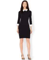 Macys Has Lauren Ralph Lauren Three Quarter Sleeve Collared Sweater Dress On Sale For 114 00 Only Http Www Dea Three Quarter Sleeve Dresses Fashion Dresses