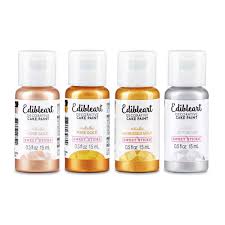 Rich pigment delivers glamorous finish that is rub free while color remains true. Metallic Edible Art Decorative Paint 15ml