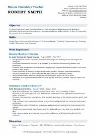 These resume samples can help you create the best resume that you can send in to human resources. Chemistry Teacher Resume Samples Qwikresume