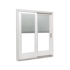 Panel blinds for sliding doors are great as you are able to effortlessly glide the large vertical panels across it's track to access the door, and a panel glide track can be made to very large widths. Blinds Between The Glass French Patio Door Patio Doors Exterior Doors The Home Depot