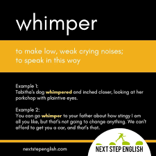 Whimper Advanced English Vocabulary English Vocabulary Words English Vocabulary