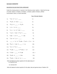 All radioactive isotopes decay completely and disappear within a short time (1 year or less) 30. Nuclear Reactions Worksheet 2