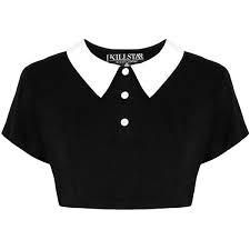Black And White Crop Top Clipart Killstar Gothic Addams Crop Top Goth Crop Tops Stretchy Crop Tops Black Tops