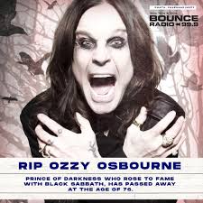 Legendary rock singer Ozzy Osbourne has died at 76. #RIP