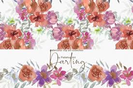 See more ideas about free watercolor flowers, flower png images, watercolor flowers. Purple Watercolor Floral Clipart Set Graphic By Patishop Art Creative Fabrica In 2020 Floral Watercolor Purple Watercolor Clip Art