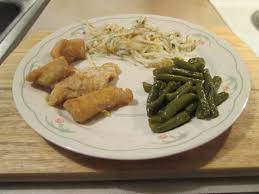 They make golden, delicious, and crispy flavor fishes. Catfish Nuggets W Hash Browns And Cut Green Beans My Meals Are On Wheels