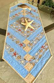 Quilted Table Runner Beach Table Runner Summer Table Runner Etsy Quilted Table Runners Patterns Quilted Table Runners Summer Table Runner