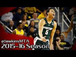 Michigan state guard bryn forbes hopes. Bryn Forbes Full Highlights 2016 02 06 At Michigan 29 Pts 8 10 Threes Made Youtube