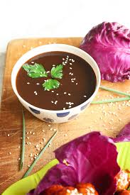 Hoisin sauce is made from vinegar, sugar, soy, chile peppers and garlic, a combination of ingredients which gives it a sweet and slightly spicy flavor. Gluten Free Hoisin Sauce Recipe Make Your Own The Easy Way