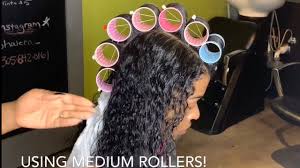 The resulting hairstyle retains its curl and is easily undone with. Long Beautiful Hair Roller Set Natural Hair Black Women Minimal Heat Youtube