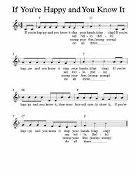 Free Sheet Music For If You Re Happy And You Know It Children S Song Enjoy Violinforchildren Free Sheet Music Sheet Music Easy Piano Sheet Music