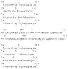 A Great Big World Say Something Chords Ukulele Guitar Chords For Songs Music Chords