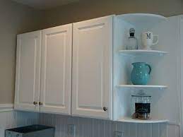 Its placement in the home deemed too inconvenient to bother dealing with and the space it offers not abundant enough to take the rotating shelves allow you to reach parts of the corner cabinets that may have remained inaccessible otherwise. Remodelaholic Kitchen Backsplash Tiles Now Beadboard Corner Kitchen Cabinet Corner Shelves Kitchen Kitchen Wall Shelves