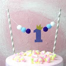 Turn a basic cake into a treat worthy of a celebration with some buttercream frosting, a cookie cutter, and a few creative details. Buy One Year Pompon Cake Toppers First Birthday Cake Flag Baby Shower Party Decor At Affordable Prices Free Shipping Real Reviews With Photos Joom